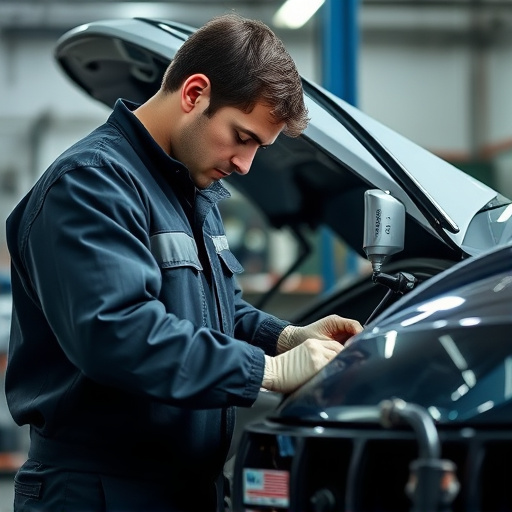 auto technician working