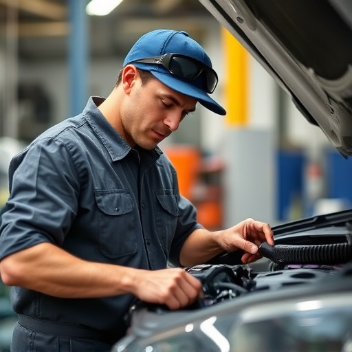 auto technician working
