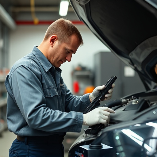 auto technician working