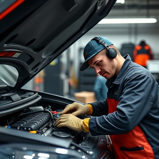 auto technician working