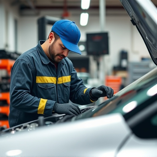 auto technician working