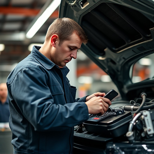auto technician working