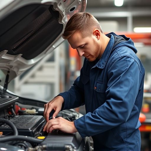 auto technician working
