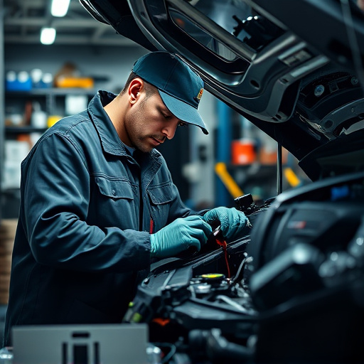 auto technician working