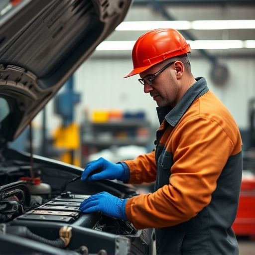 auto technician working