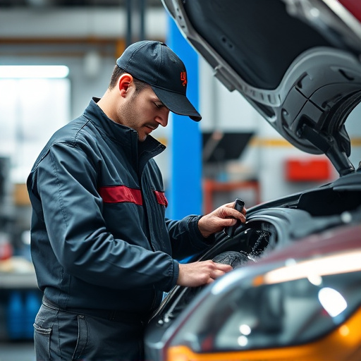 auto technician working