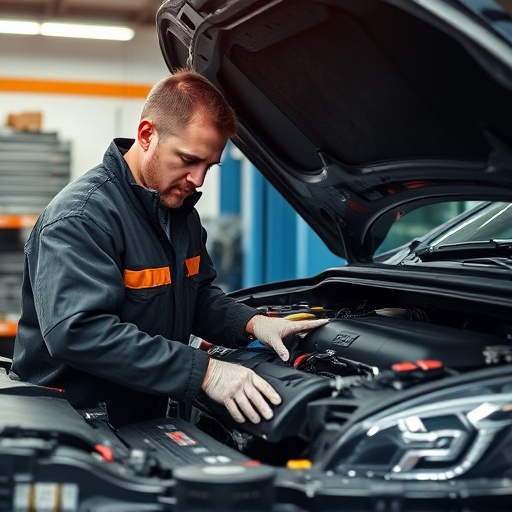 auto technician working