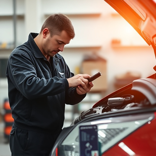 auto technician working