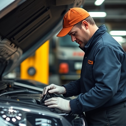 auto technician working