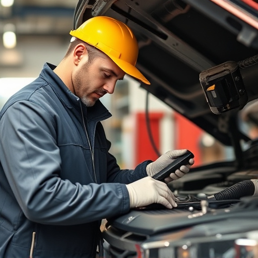 auto technician working