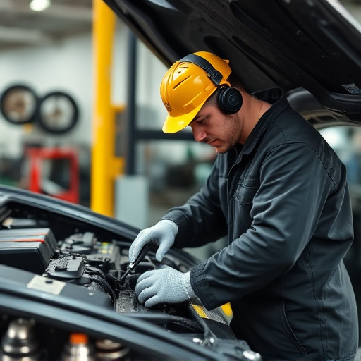 auto technician working