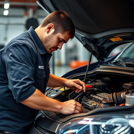 auto technician working