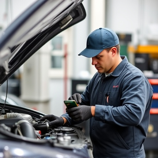 auto technician working