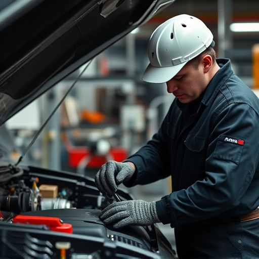 auto technician working