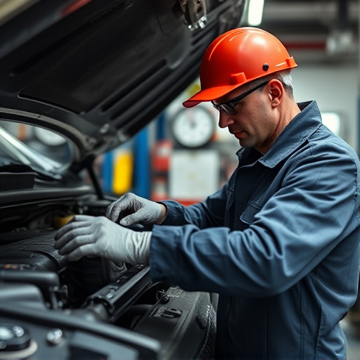 auto technician working