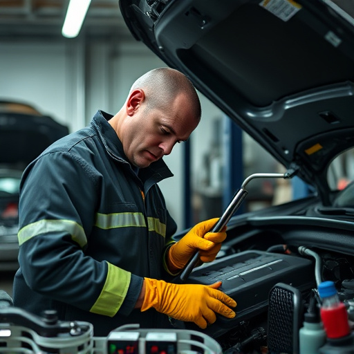 auto technician working