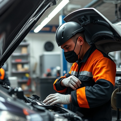 auto technician working