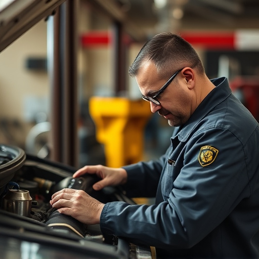 auto technician working