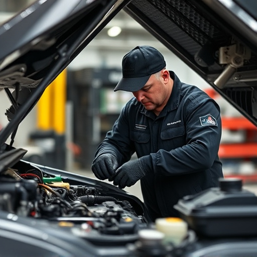 auto technician working