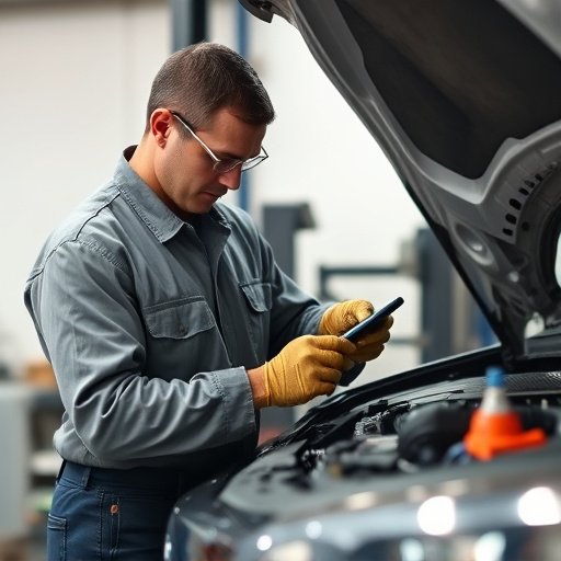 auto technician working