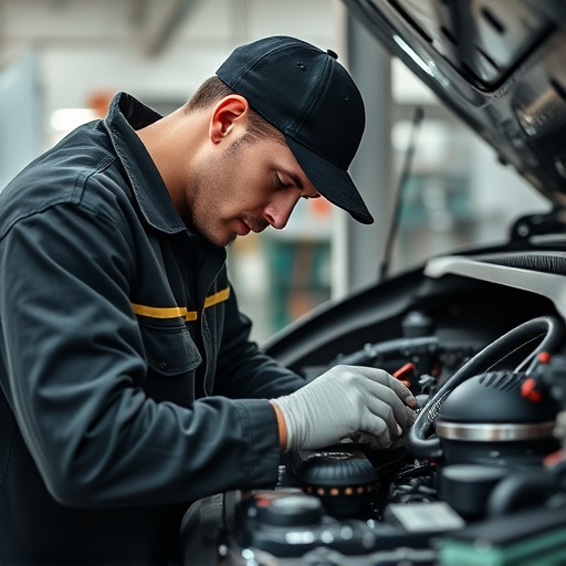 auto technician working