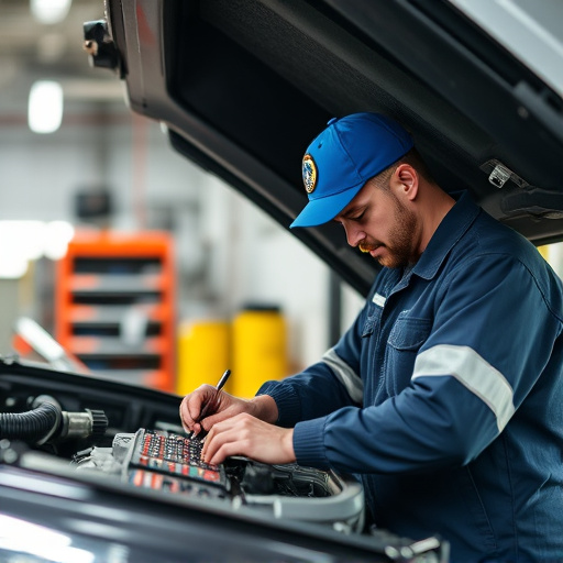 auto technician working