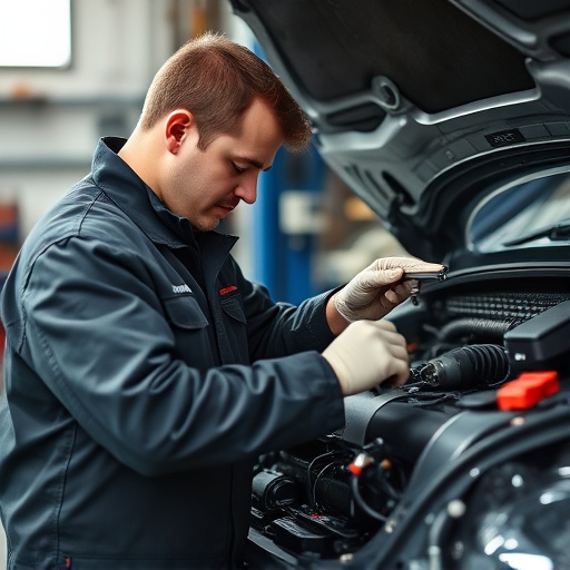 auto technician working