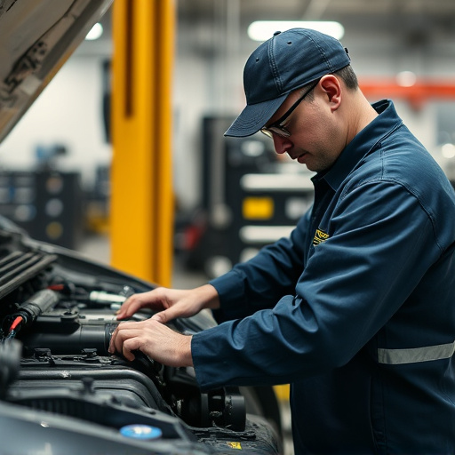 auto technician working