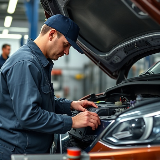 auto technician working