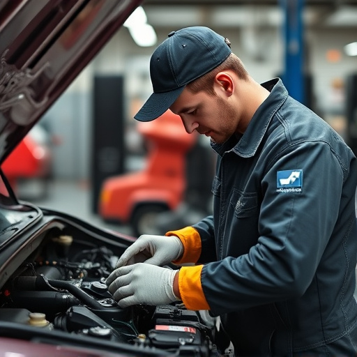 auto technician working