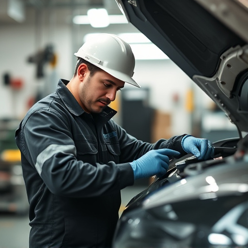 auto technician working