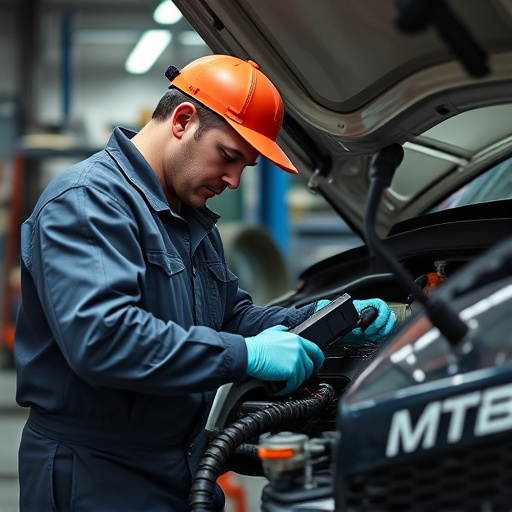 auto technician working