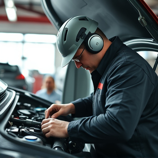 auto technician working