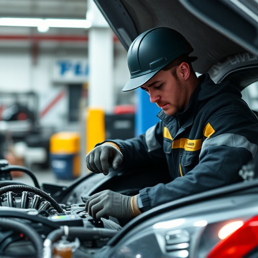 auto technician working
