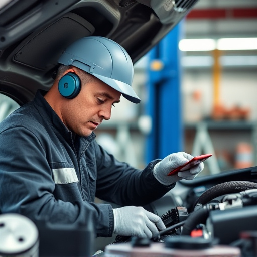 auto technician working