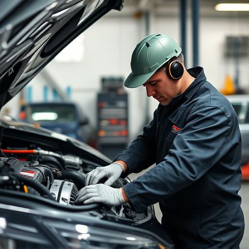 auto technician working