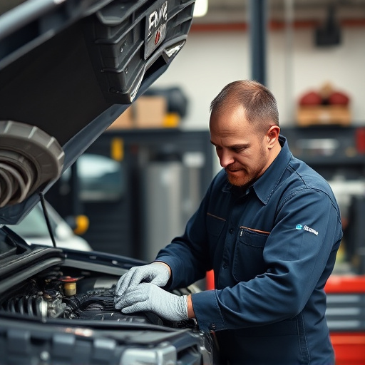 auto technician working