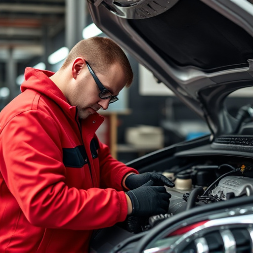 auto technician working