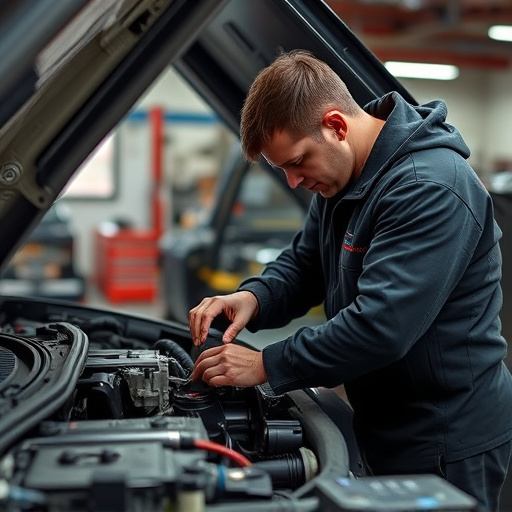 auto technician working
