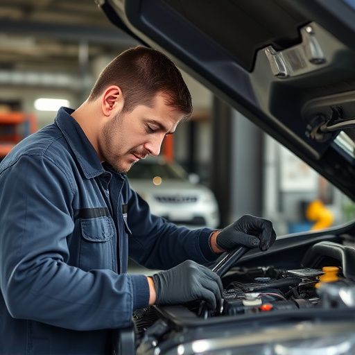 auto technician working