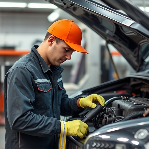 auto technician working