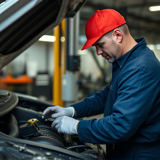 auto technician working