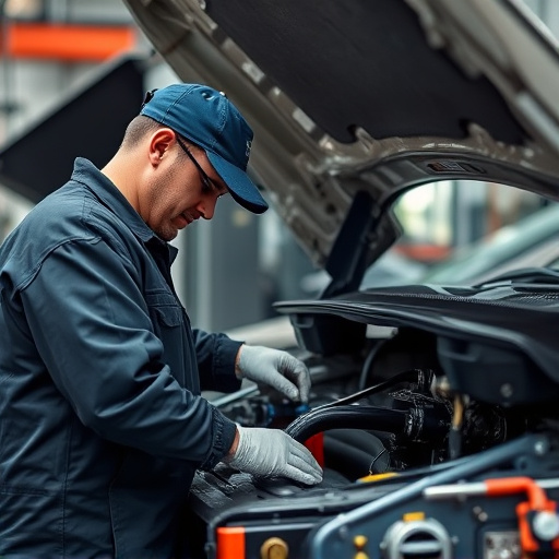 auto technician working