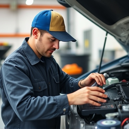 auto technician working
