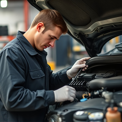 auto technician working
