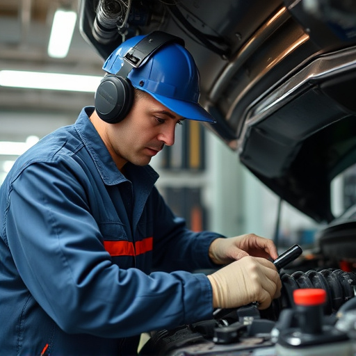 auto technician working