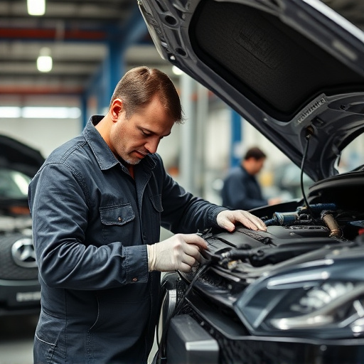 auto technician working