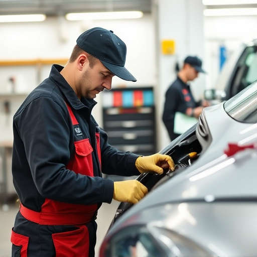 auto technician working