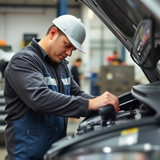 auto technician working