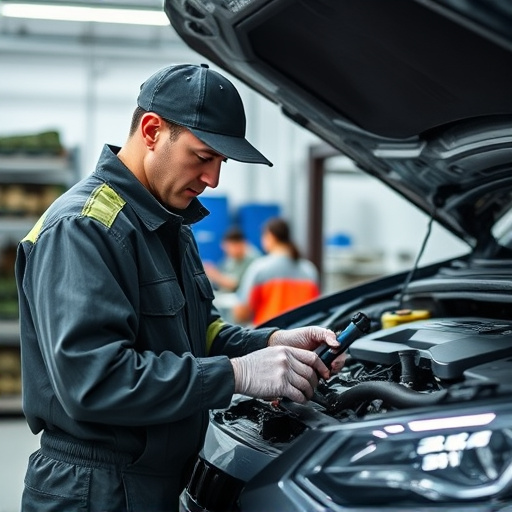 auto technician working
